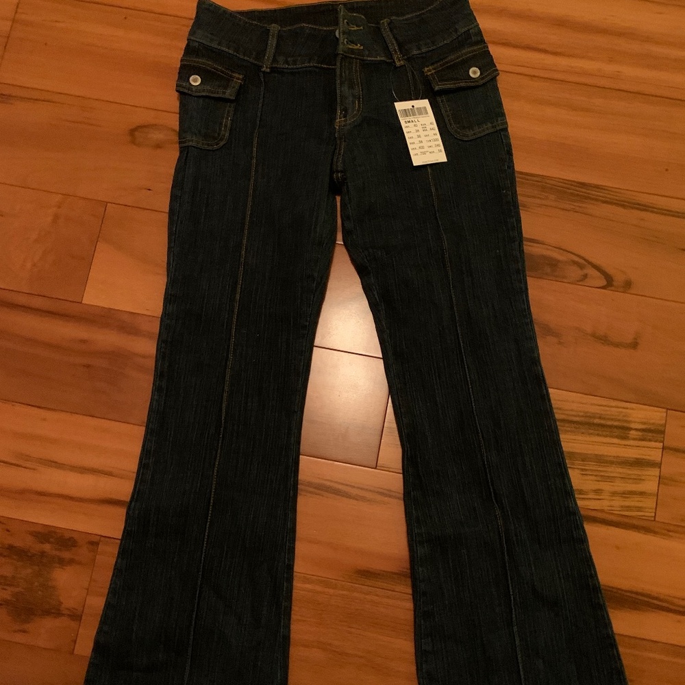 Dark blue jeans
